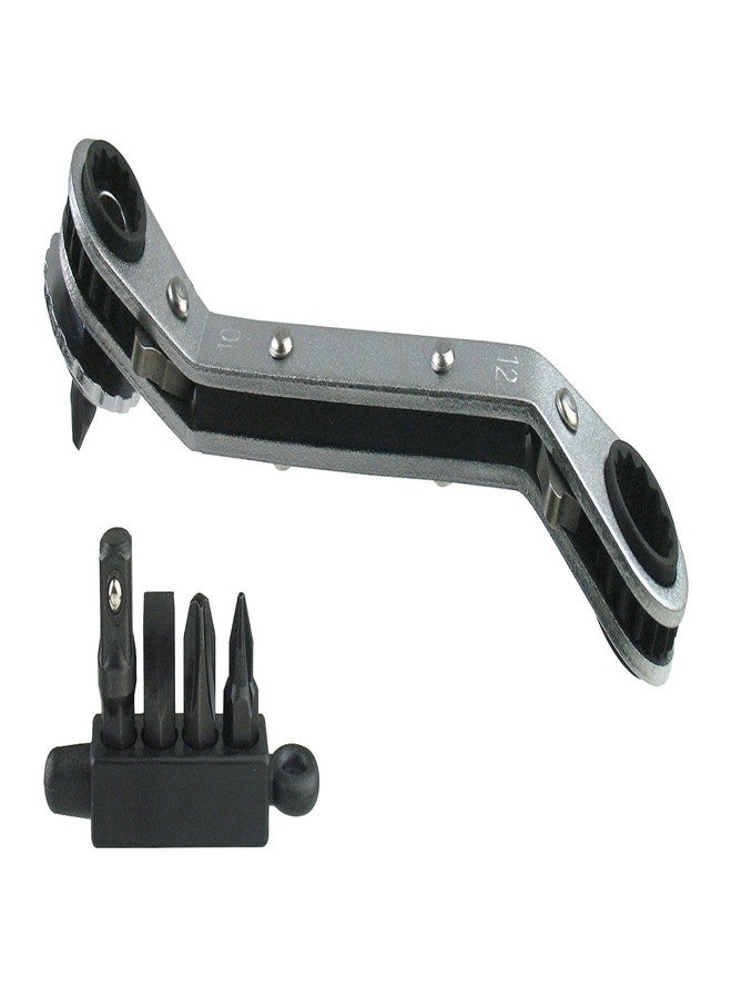 Engineer MultiFunction 7In1 Low Profile Ratchet Spanner (Wrench) Screwdriver + Bit Set. Engineer dr56 - Image 1